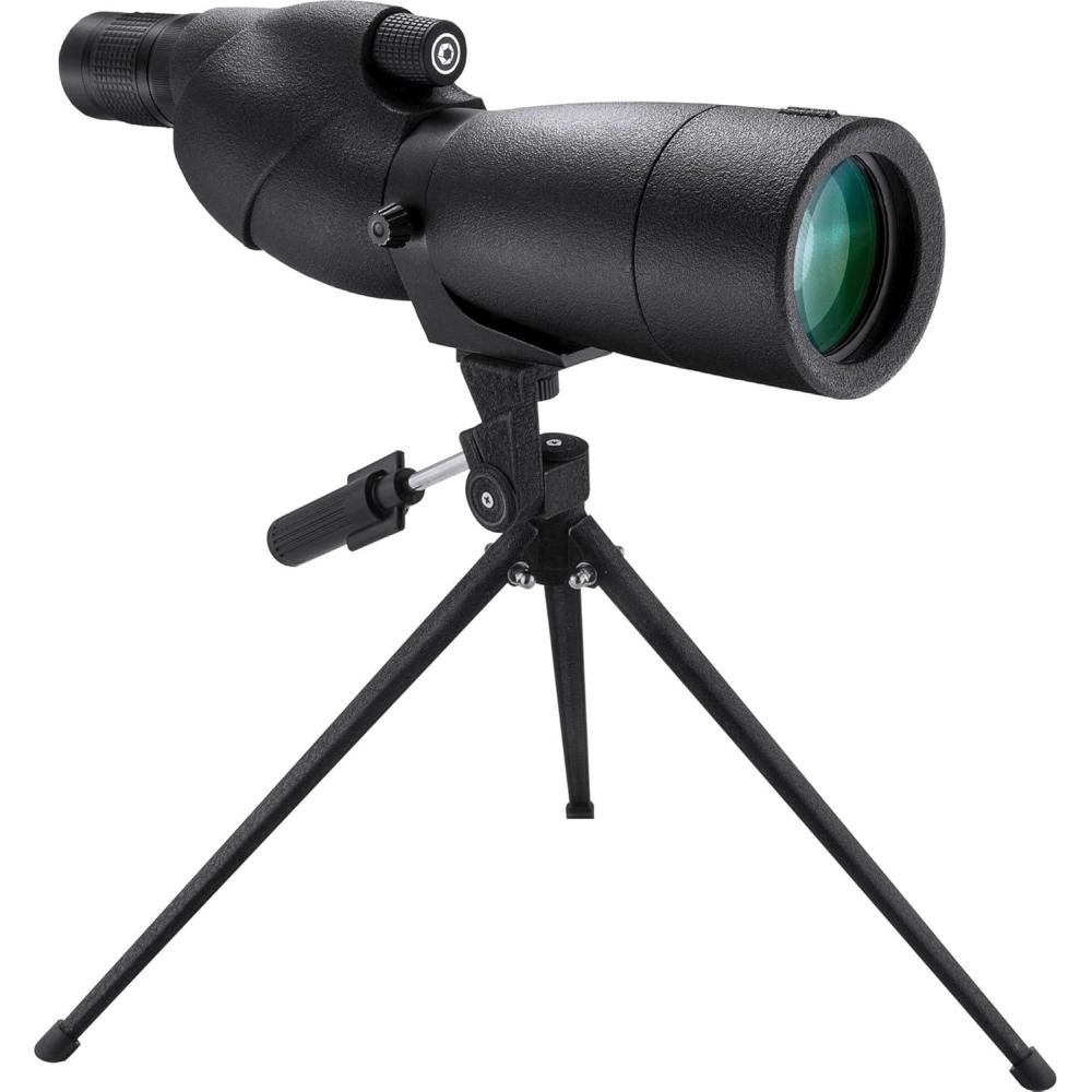imageBarska 2060x65mm Level Spotting Scope  Waterproof Fogproof Fully MultiCoated Optics Builtin Tripod MountBlack