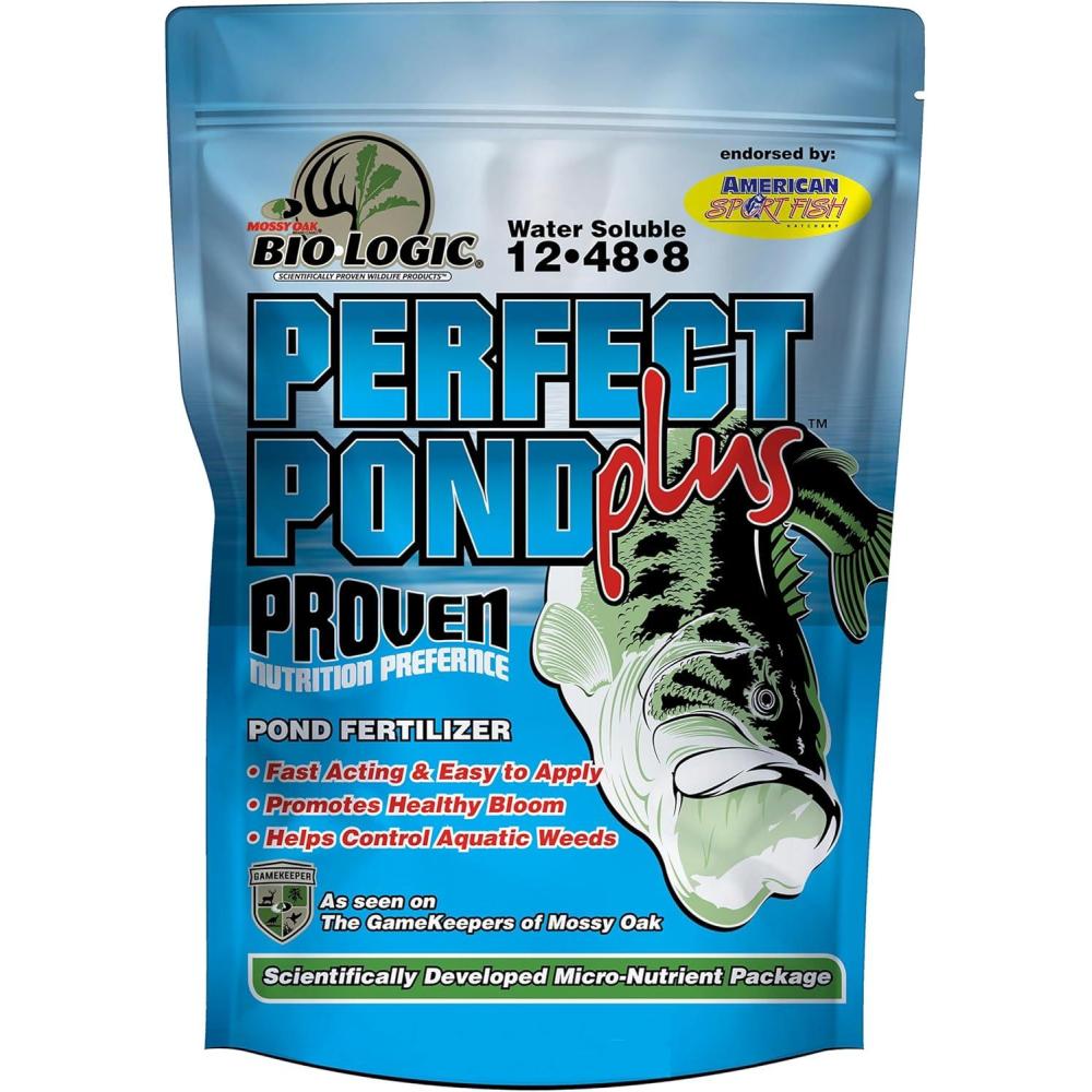 imageBioLogic Perfect Pond Plus Fish Pond Fertilizer Granular Fish Pond and Plant Fertilizer Fast Acting ampamp Easy to Apply 5 lb Bag Broadcasts 1 Acre25 Pound