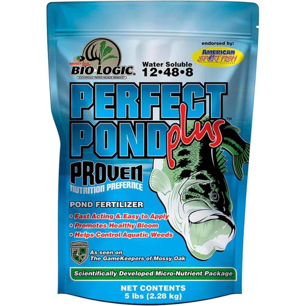 imageBioLogic Perfect Pond Plus Fish Pond Fertilizer Granular Fish Pond and Plant Fertilizer Fast Acting ampamp Easy to Apply 5 lb Bag Broadcasts 1 Acre5 Pound