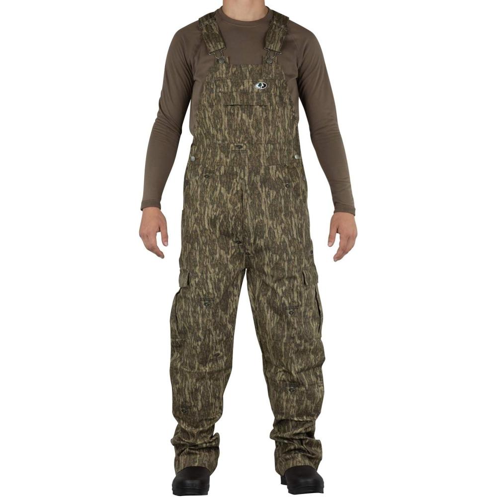 imageMossy Oak Cotton Mill 20 Camo Hunting Bibs Uninsulated Camo Overalls for MenBottomland