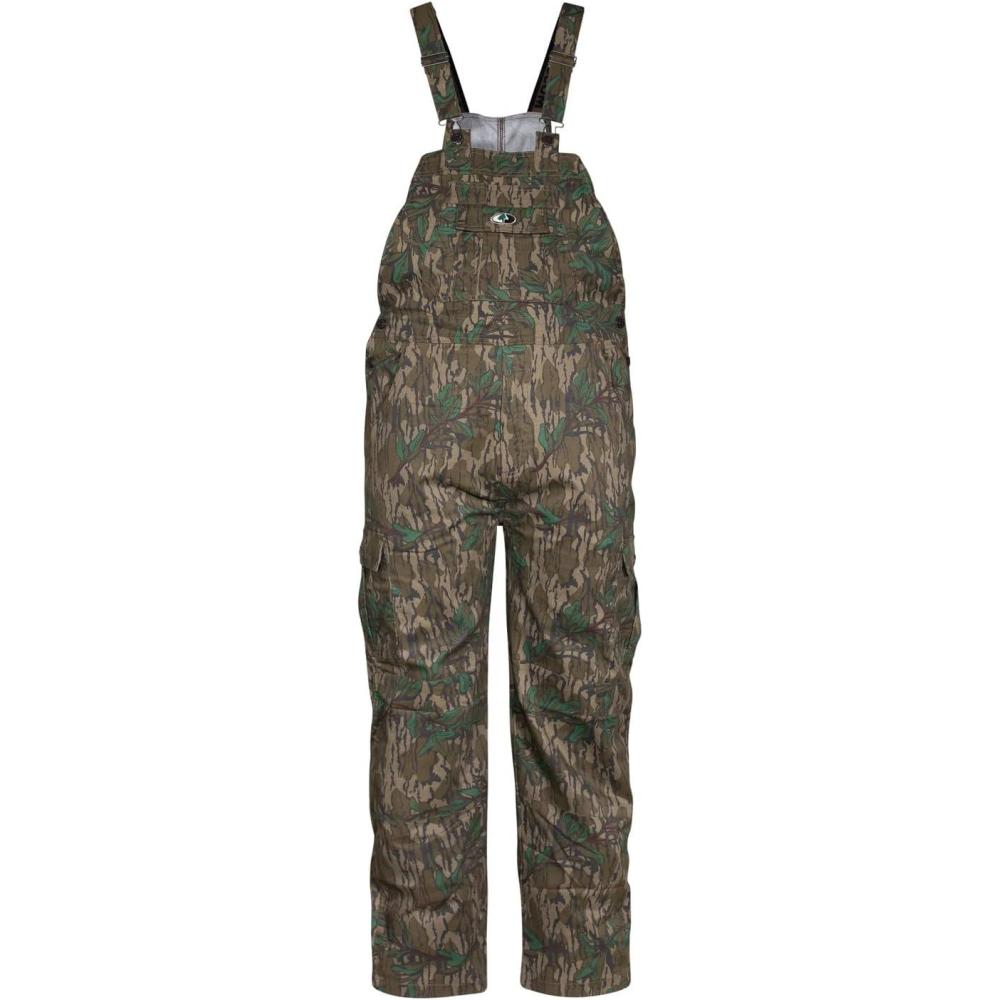 imageMossy Oak Cotton Mill 20 Camo Hunting Bibs Uninsulated Camo Overalls for MenGreenleaf