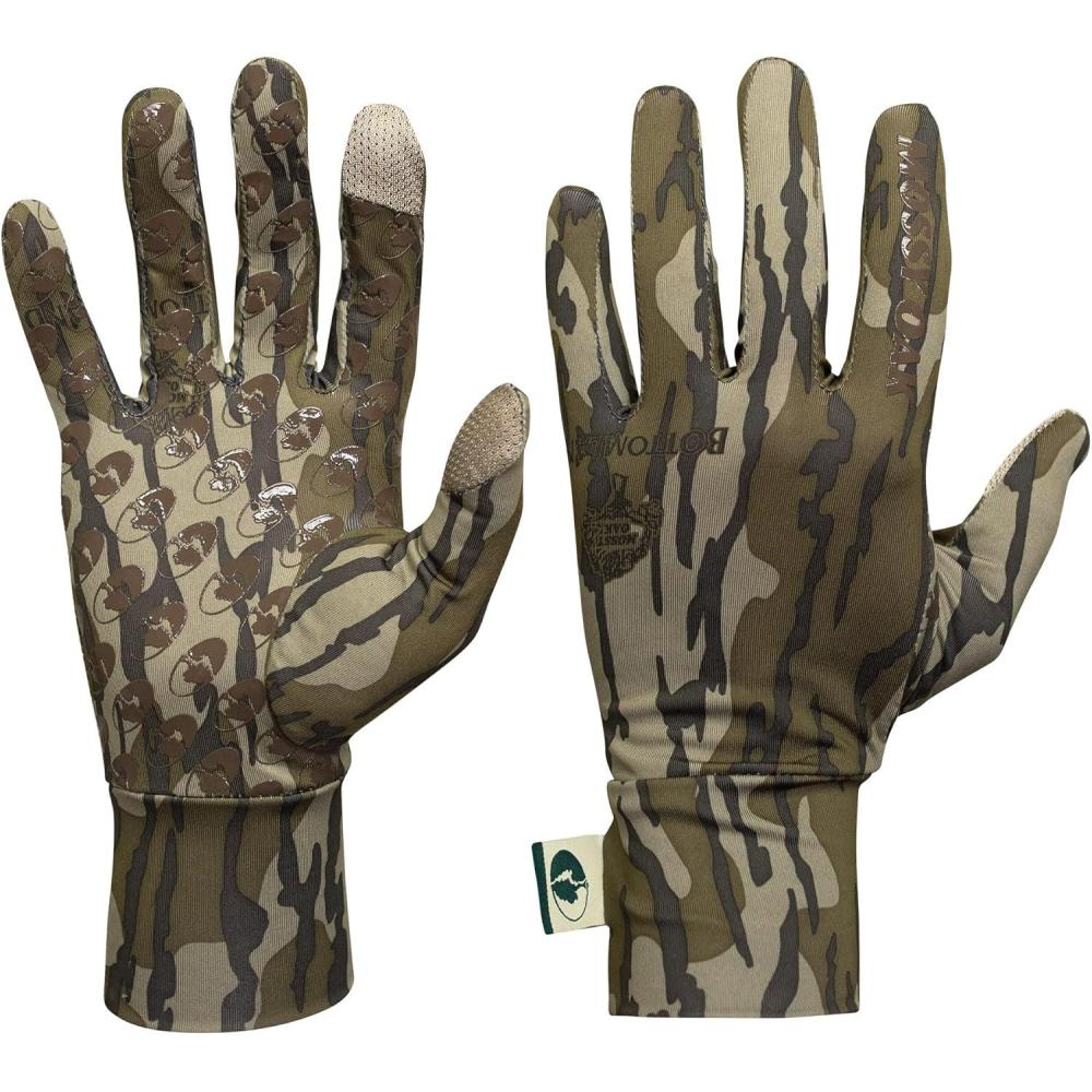 imageMossy Oak Lightweight Camo Hunting GlovesOriginal Bottomland