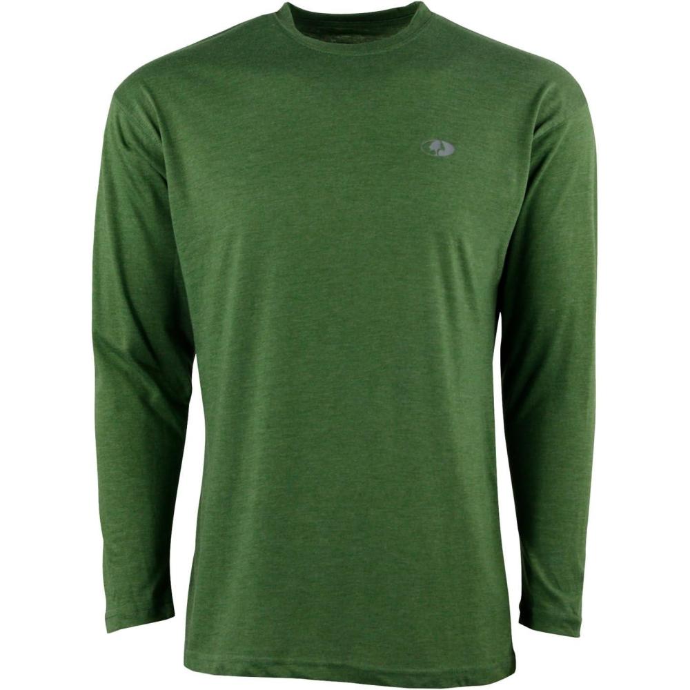imageMossy Oak Long Sleeve Work Shirts for Men Construction Shirts for MenHeather Rifle Green