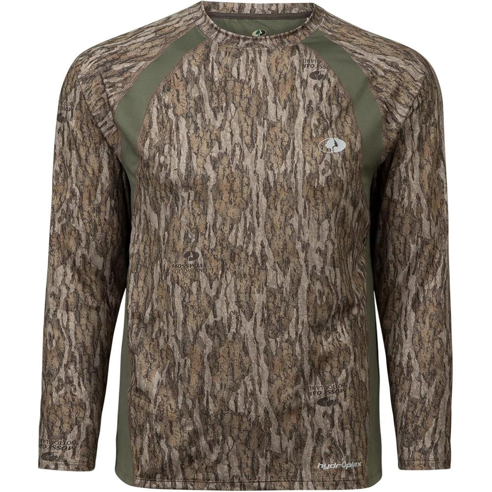 imageMossy Oak Mens Lightweight Camo Shirts HuntingBottomland