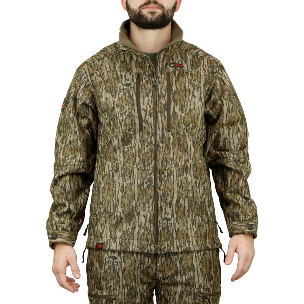 imageMossy Oak Mens Sherpa Fleece Lined Camo Hunting JacketBottomland