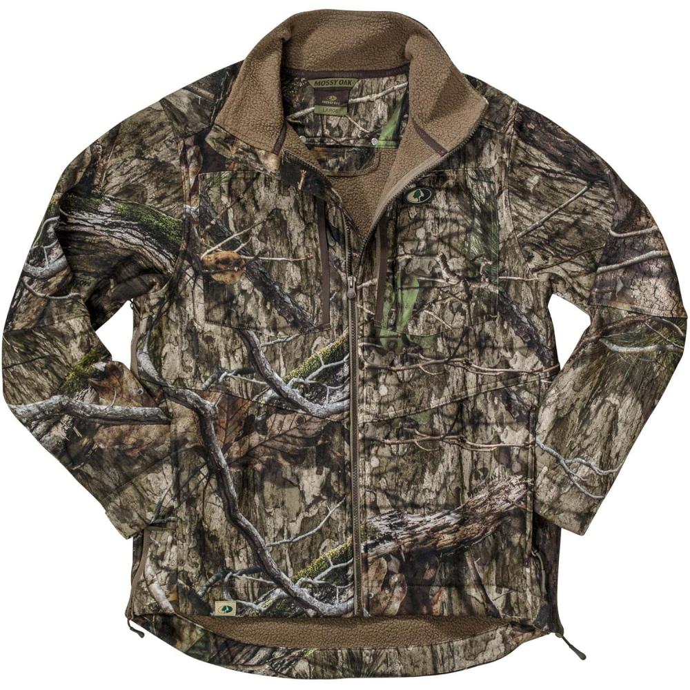 imageMossy Oak Mens Sherpa Fleece Lined Camo Hunting JacketCountry Dna