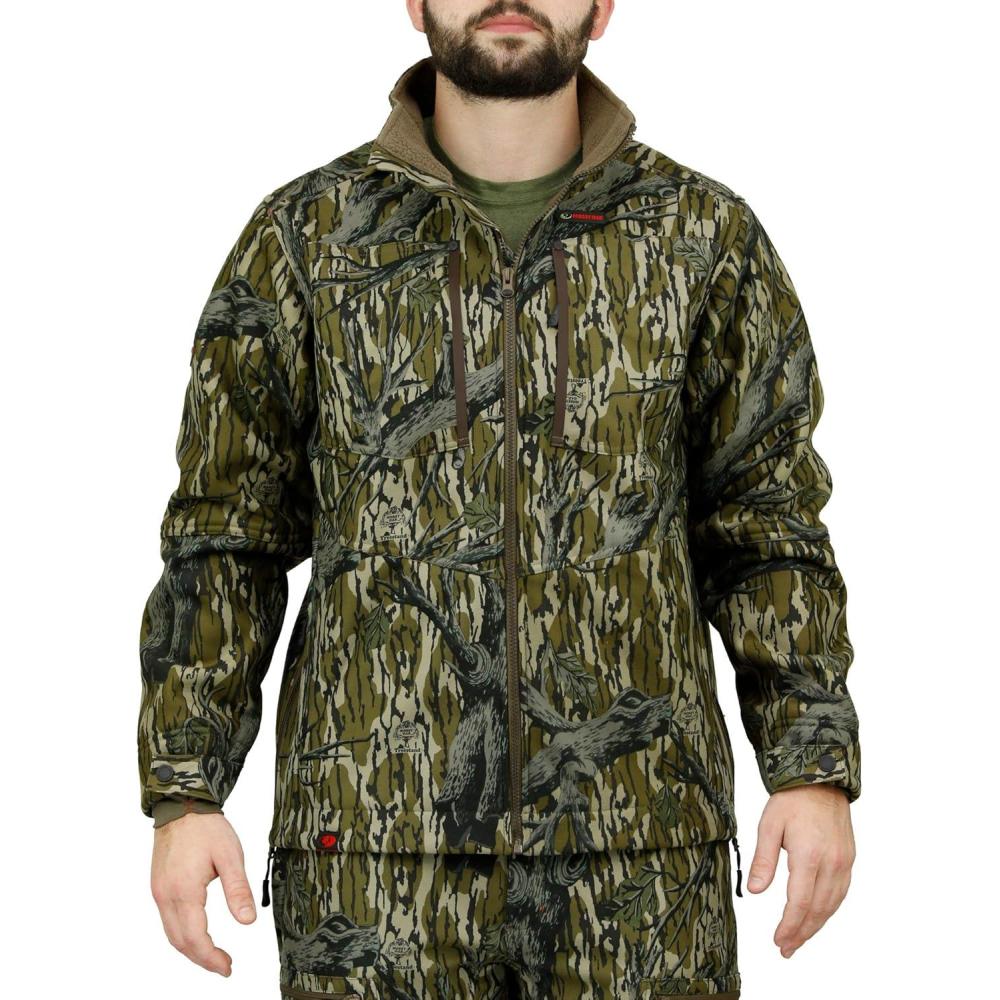 imageMossy Oak Mens Sherpa Fleece Lined Camo Hunting JacketOriginal Treestand