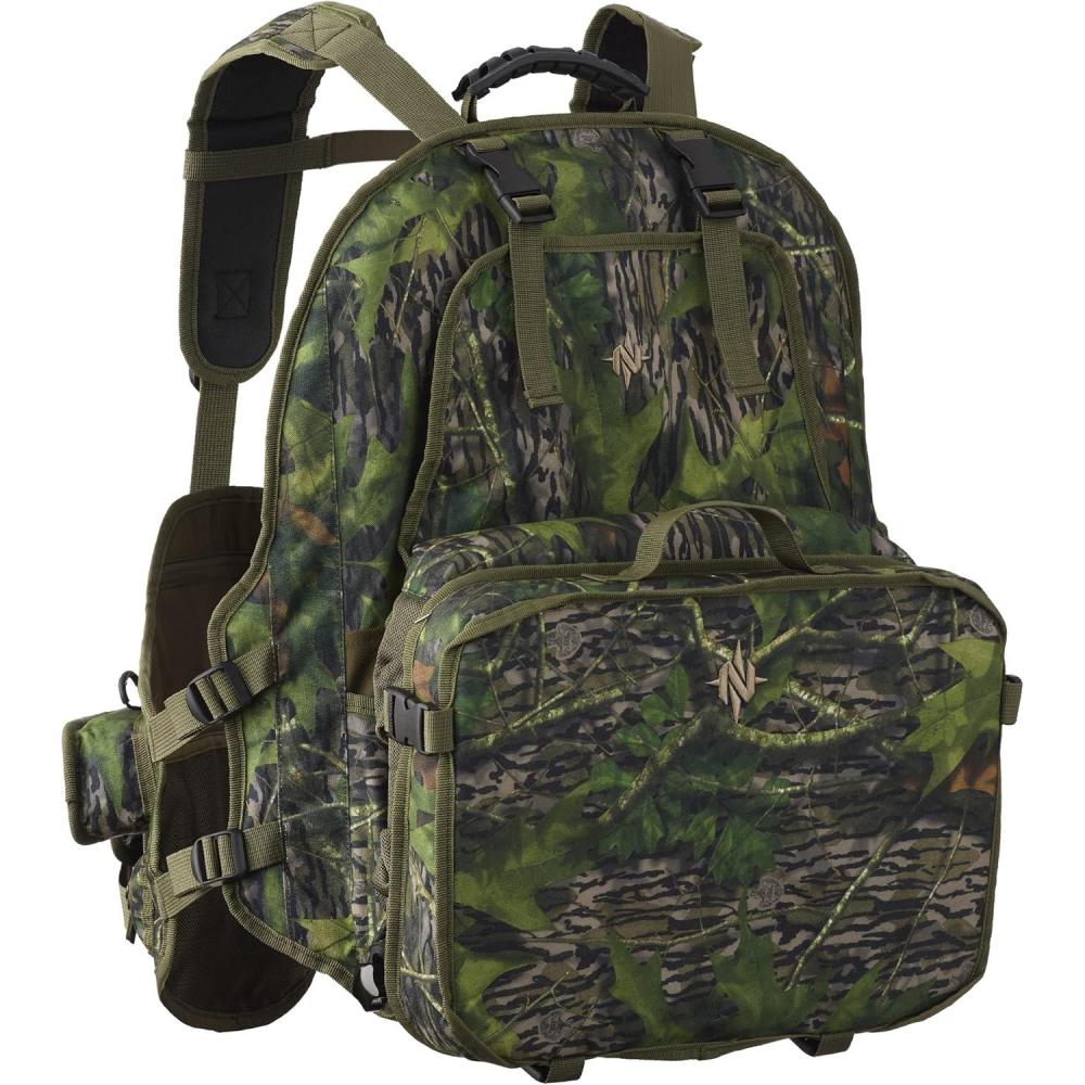 imageNomad Mens Bull Lounger Turkey Vest  Camo Hunting Vest with FrameMossy Oak Shadow Leaf