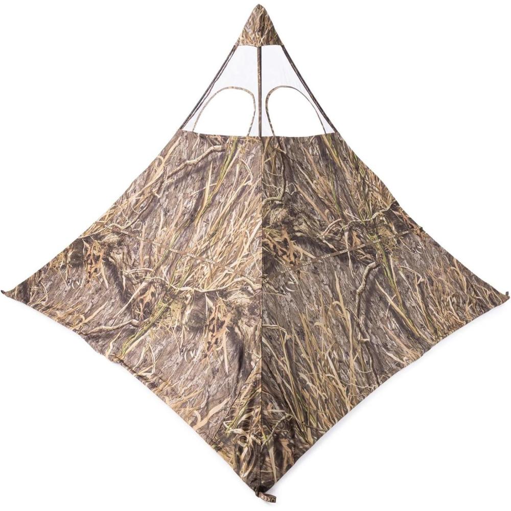imageNukem Grab ampamp Go Hunting Ground Blind  Mossy Oak  Lightweight StakeFree Pop Up Turkey ampamp Deer Blind  Provides Maximum ConcealmentXLarge