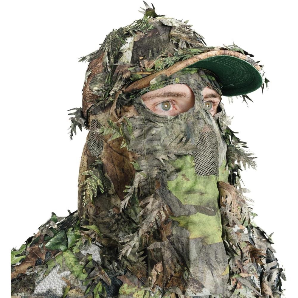 imageQuikCamo Lightweight 3D Leafy Camo Face Mask ampamp Hat for Hunting OSFM Adjustable Camouflage Hat Mossy Oak ampamp RealtreeNwtf Mossy Oak Obsession Camo