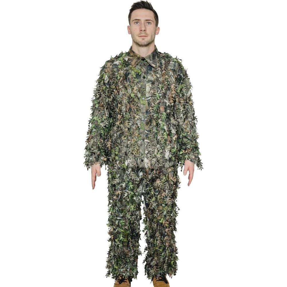 imageQuikCamo Mossy Oak 3D Leafy Camo Ghillie Suit Lightweight Breathable Mesh for Hunting MenNwtf Mossy Oak Obsession