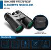 Barska Blackhawk 42mm Binoculars – Waterproof Fogproof, BAK-4 Prism, Multi-Coated Optics, Rugged Rubber Armor, for Hunting, Bird Watching & Outdoor Use(Black)