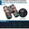 Barska Blackhawk 42mm Binoculars – Waterproof Fogproof, BAK-4 Prism, Multi-Coated Optics, Rugged Rubber Armor, for Hunting, Bird Watching & Outdoor Use(Camo)