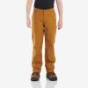 Carhartt Boys’ Washed Dungaree Pants Lined and Unlined(Carhartt Brown)