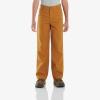 Carhartt Boys’ Washed Dungaree Pants Lined and Unlined(Carhartt Brown)