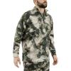 Mossy Oak Camo Hunting Jacket for Men Fleece Quarter Zip Pullover(Terra Gila)