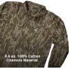 Mossy Oak Chamois Hunting Camo Shirt for Men | Heavyweight Cotton, Button Down Shirt with Pockets(Original Bottomland)