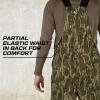 Mossy Oak Cotton Mill 2.0 Camo Hunting Bibs, Uninsulated Camo Overalls for Men(Bottomland)