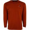 Mossy Oak Long Sleeve Traditional Logo Cotton Blend Unisex T-Shirt(Fired Brick)