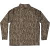Mossy Oak Men’s Hunting Shirts Lightweight Camo Tibbee Tech Stretch Quarter Zip(Bottomland)