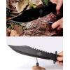 Mossy Oak Survival Hunting Knife with Sheath, 15-inch Fixed Blade Tactical Bowie Knife with Sharpener & Fire Starter for Camping, Outdoor, Bushcraft