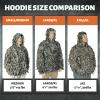 QuikCamo 3D Leafy Hooded 1/4 Zip Pullover Top(Mossy Oak Greenleaf)