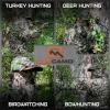 QuikCamo Lightweight 3D Leafy Camo Face Mask & Hat for Hunting, OSFM Adjustable Camouflage Hat, Mossy Oak & Realtree(Realtree Xtra Green Leafy Camo)