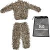 QuikCamo Mossy Oak 3D Leafy Camo Ghillie Suit, Lightweight Breathable Mesh for Hunting Men(Mossy Oak Breakup Country)