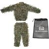 QuikCamo Mossy Oak 3D Leafy Camo Ghillie Suit, Lightweight Breathable Mesh for Hunting Men(Nwtf Mossy Oak Obsession)