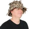 QuikCamo Realtree & Mossy Oak 3D Leafy Camo Face Mask Bucket Hat for Men Deer Duck and Turkey Hunting (Fully Adjustable OSFM)(Mossy Oak Shadow Grass Blades Camo)