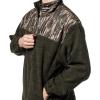 TrailCrest Men’s C-Max Full Zip Polar Fleece Jacket, Mossy Oak Camo Patterns(Olive Heather – Bottomland)
