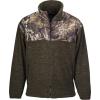 TrailCrest Men’s C-Max Full Zip Polar Fleece Jacket, Mossy Oak Camo Patterns(Olive Heather – Country Dna)