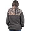 TrailCrest Women’s C-Max Full Zip Polar Fleece Jacket Mossy Oak Camo Patterns(Charcoal Heather – Country Dna)