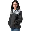 TrailCrest Women’s C-Max Full Zip Polar Fleece Jacket Mossy Oak Camo Patterns(Charcoal Heather -Snow Camo)