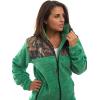 TrailCrest Women’s C-Max Full Zip Polar Fleece Jacket Mossy Oak Camo Patterns(Green Heather – Breakup Country)