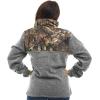 TrailCrest Women’s C-Max Full Zip Polar Fleece Jacket Mossy Oak Camo Patterns(Grey Heather – Country Dna)