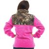 TrailCrest Women’s C-Max Full Zip Polar Fleece Jacket Mossy Oak Camo Patterns(Neon Pink Heather – Breakup Country)