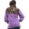 TrailCrest Women’s C-Max Full Zip Polar Fleece Jacket Mossy Oak Camo Patterns(Purple Heather – Country Dna)