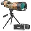 BARSKA Blackhawk 20-60×60 Waterproof Straight Spotting Scope w/ Tripod, Soft Carry Case & Premium Hard Case (Camoflauge)