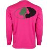 Mossy Oak Long Sleeve Traditional Logo Cotton Blend Unisex T-Shirt(Safety Pink)