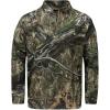 Mossy Oak Men’s Hunting Shirts Lightweight Camo Tibbee Tech Stretch Quarter Zip(Country Dna)