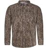 Mossy Oak Men’s Tibbee Technical Lightweight Camo Hunting Shirt(Bottomland)