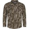 Mossy Oak Men’s Tibbee Technical Lightweight Camo Hunting Shirt(Original Bottomland)