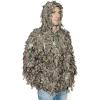 QuikCamo 3D Leafy Hooded 1/4 Zip Pullover Top(Mossy Oak New Bottomland)