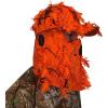 QuikCamo Lightweight 3D Leafy Camo Face Mask & Hat for Hunting, OSFM Adjustable Camouflage Hat, Mossy Oak & Realtree(Realtree Ap Leafy Blaze Orange)
