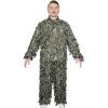 QuikCamo Mossy Oak 3D Leafy Camo Ghillie Suit, Lightweight Breathable Mesh for Hunting Men(Mossy Oak Greenleaf)
