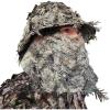 QuikCamo Realtree & Mossy Oak 3D Leafy Camo Face Mask Bucket Hat for Men Deer Duck and Turkey Hunting (Fully Adjustable OSFM)(Mossy Oak Mountain Country Camo)