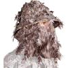 QuikCamo Realtree & Mossy Oak 3D Leafy Camo Face Mask Bucket Hat for Men Deer Duck and Turkey Hunting (Fully Adjustable OSFM)(Mossy Oak New Bottomland Camo)