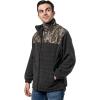 TrailCrest Men’s C-Max Full Zip Polar Fleece Jacket, Mossy Oak Camo Patterns(Charcoal Heather – Bottomland)