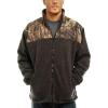 TrailCrest Men’s C-Max Full Zip Polar Fleece Jacket, Mossy Oak Camo Patterns(Charcoal Heather – Country Dna)